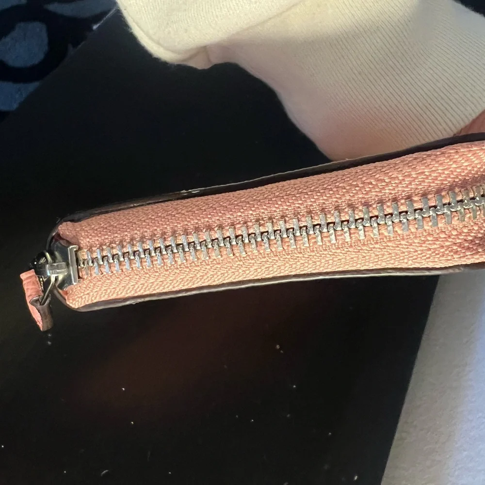 Coach Pink Zip-Around Leather Wallet - Picture 7 of 7